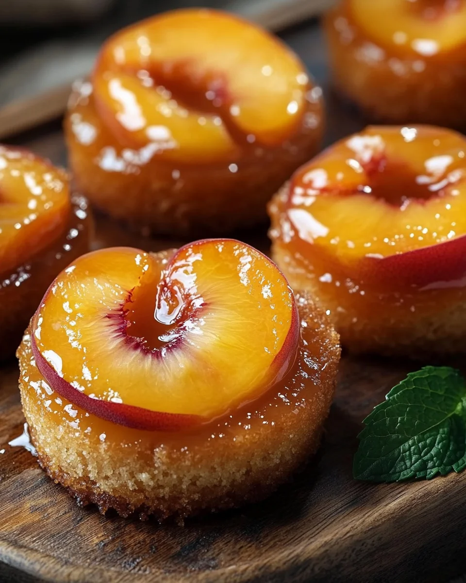 Peach Upside Down Mini Cakes