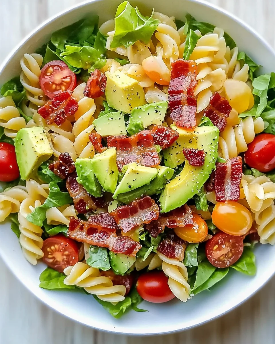 Quick Gluten Free Dairy Free BLT Pasta Salad