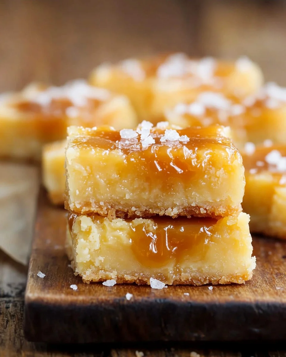 Salted Caramel Gooey Butter Bars