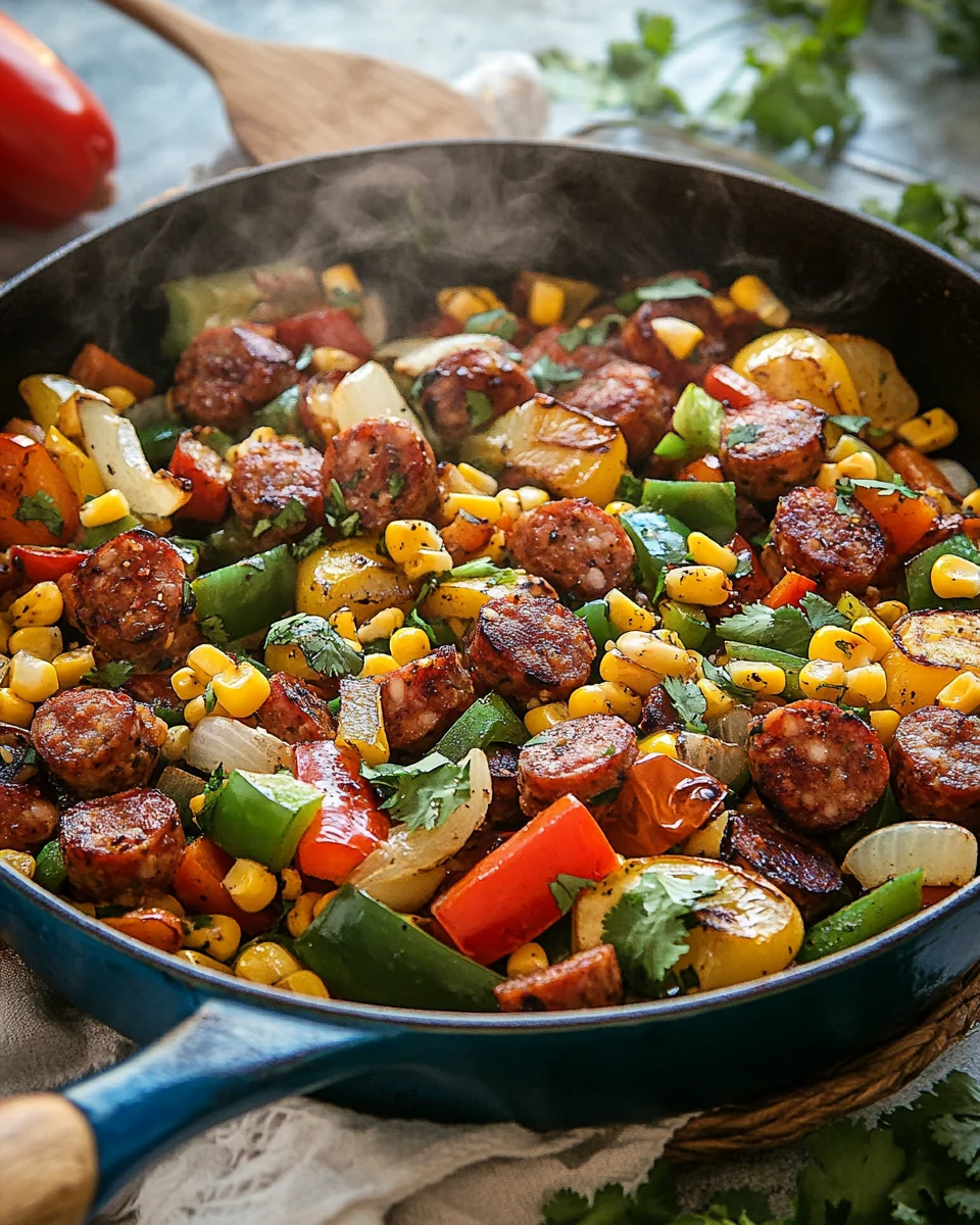 Sausage and Veggies Skillet - 30 Minute, One-Pan Meal 16 Sausage