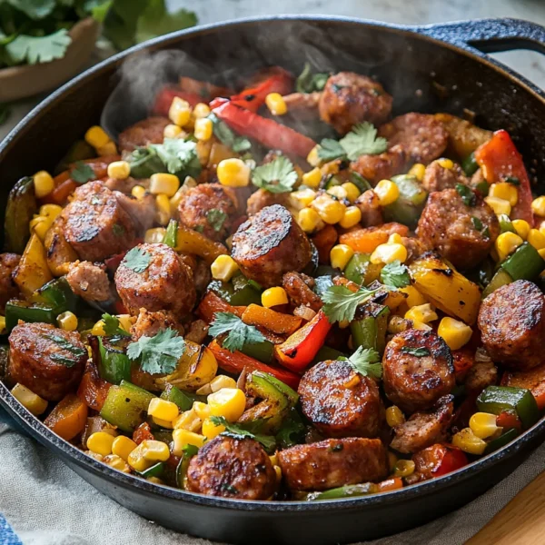 Sausage and Veggies Skillet - 30 Minute, One-Pan Meal