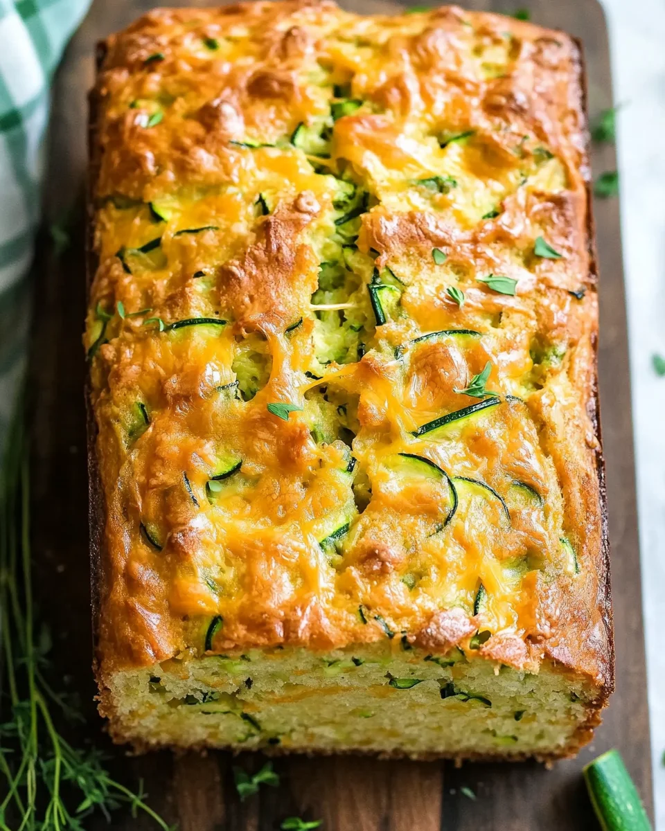 Savory Zucchini Cheddar Quick Bread