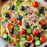 Spaghetti Pasta Salad with Italian Dressing