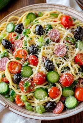 Spaghetti Pasta Salad with Italian Dressing