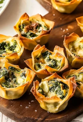 Spinach and Artichoke Wonton Cups Recipe