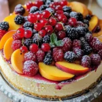 Summer Berry and Peach Cheesecake Recipe