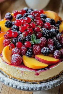 Summer Berry and Peach Cheesecake Recipe