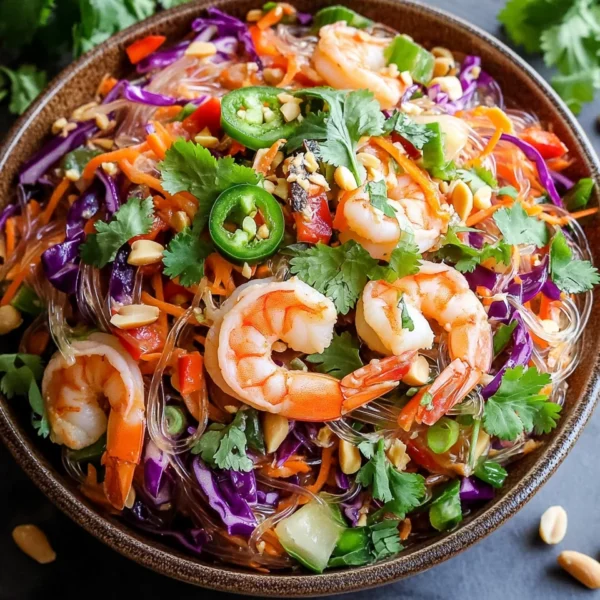 Thai Glass Noodle Salad with Peanut Dressing
