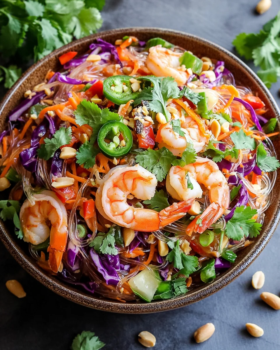Thai Glass Noodle Salad with Peanut Dressing