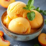 The Best Peach Sorbet Without Ice Cream Maker