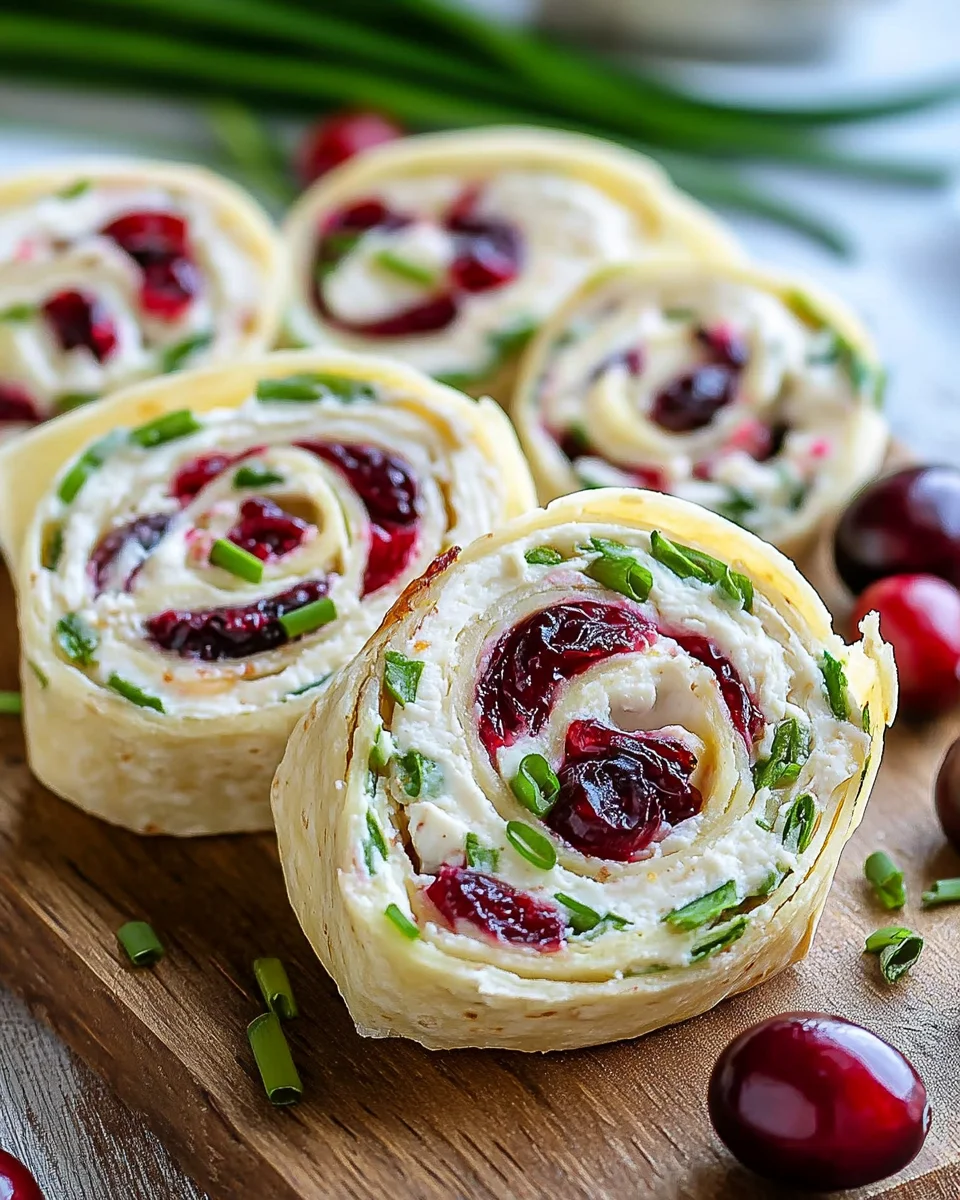 Turkey Cranberry Pinwheels