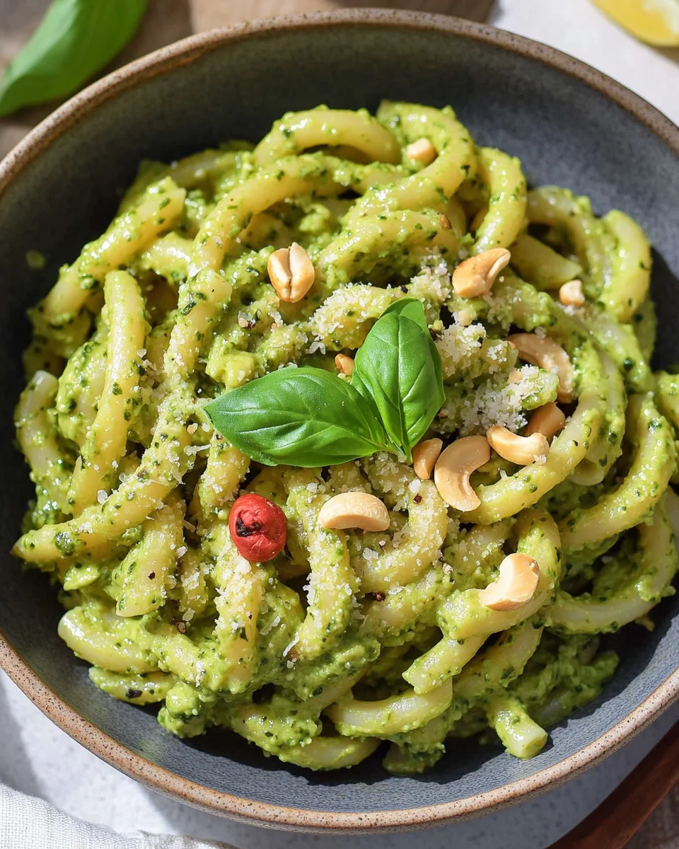 Vegan Avocado Pesto Pasta