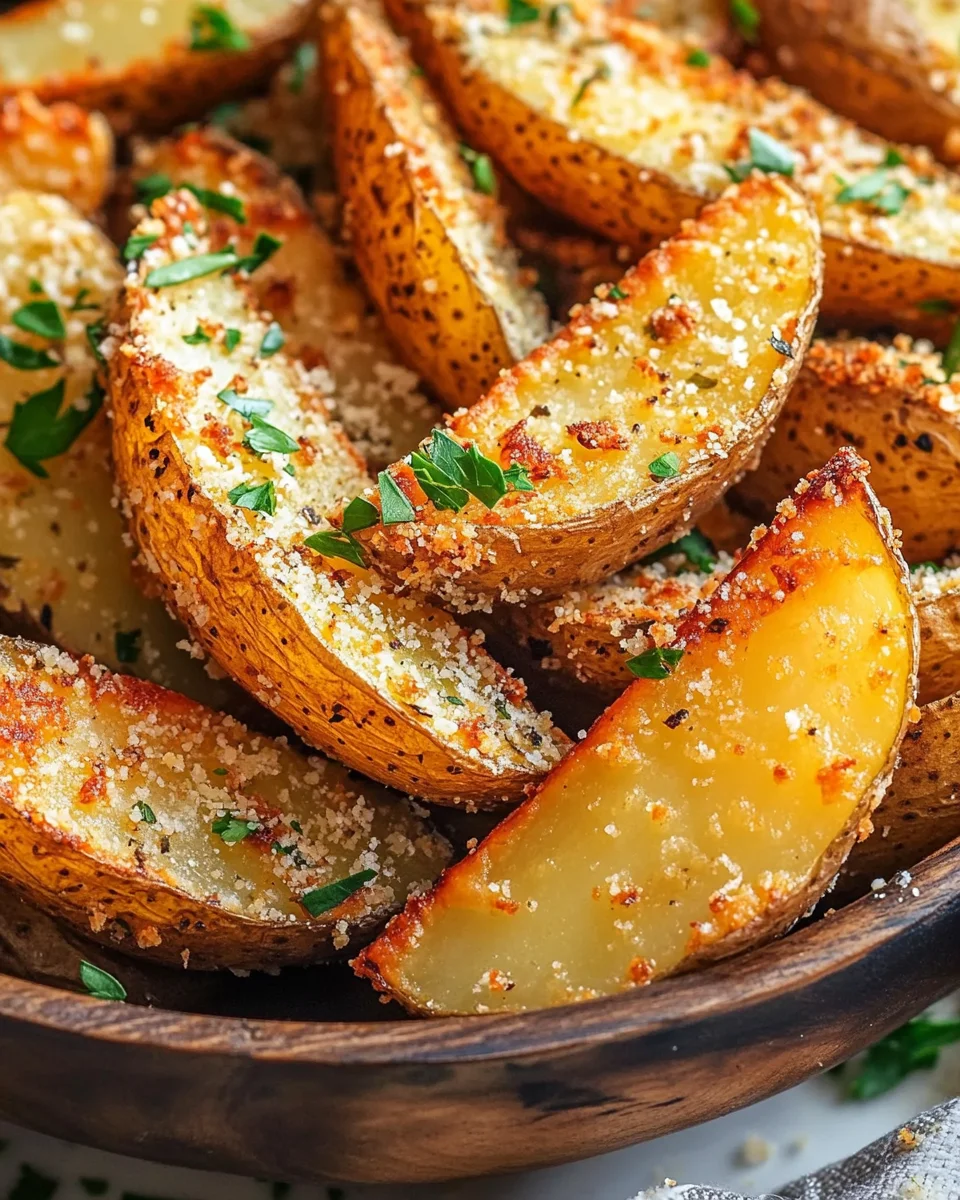 Baked Garlic Parmesan Potato Wedges 18 Baked