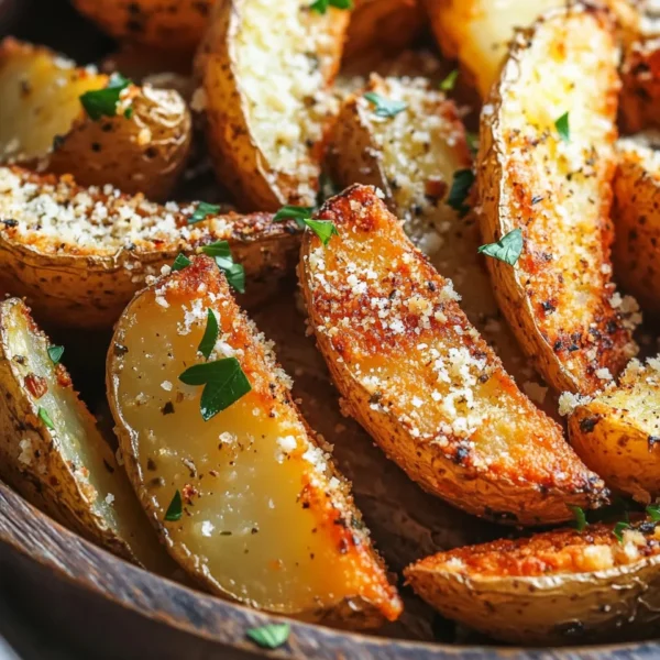 Baked Garlic Parmesan Potato Wedges