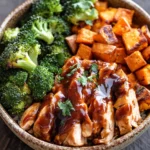 BBQ Chicken & Roasted Sweet Potato Bowls