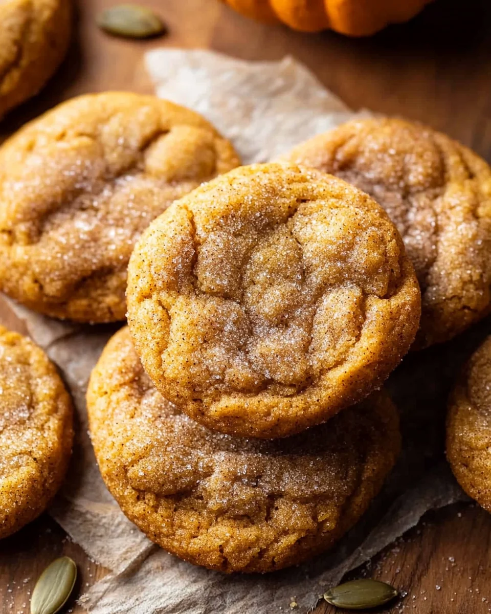 Chewy Pumpkin Snickerdoodle Cookies
