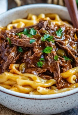 Crock Pot Mississippi Beef Noodles