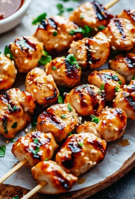 Easy Grilled Asian Chicken Skewers with Honey Garlic Sauce