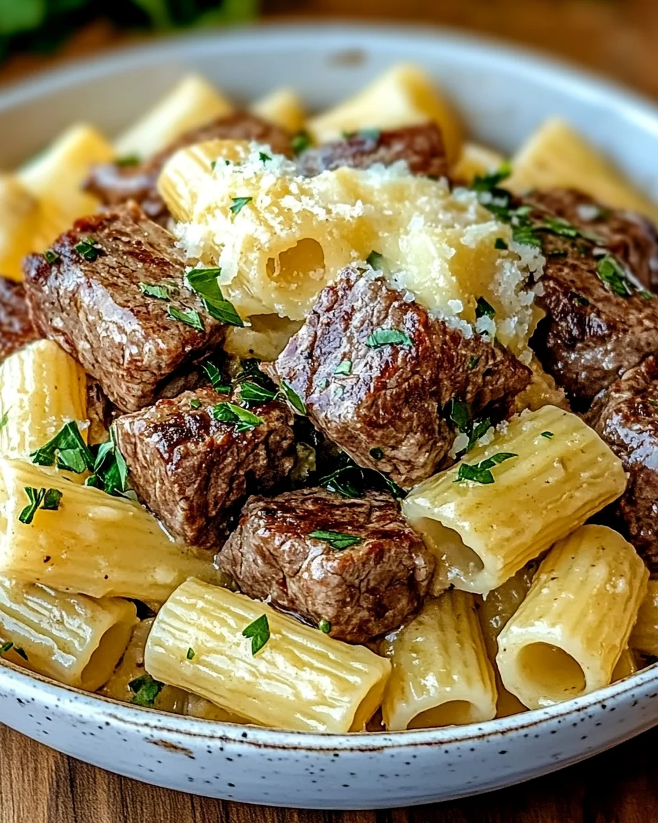 Garlic Butter Steak Tips with Cheesy Rigatoni 23 Garlic Butter Steak Tips with Cheesy Rigatoni