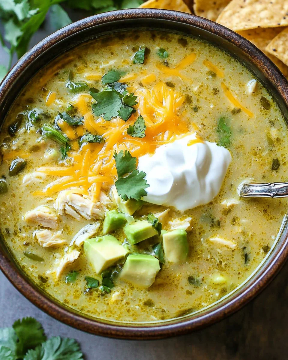 Green Chicken Enchilada Soup 18 Green