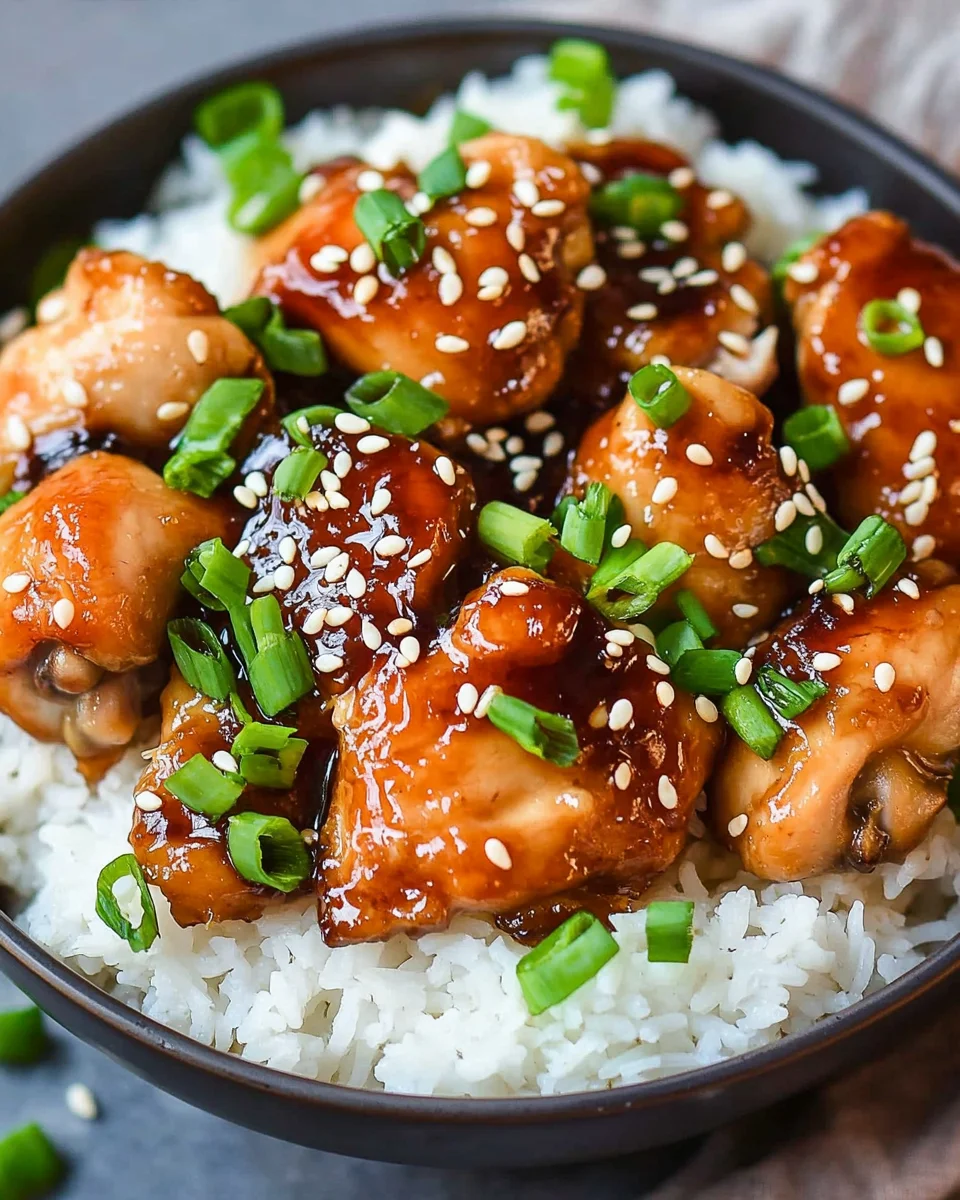 Honey Garlic Slow Cooker Chicken Thighs 18 Honey