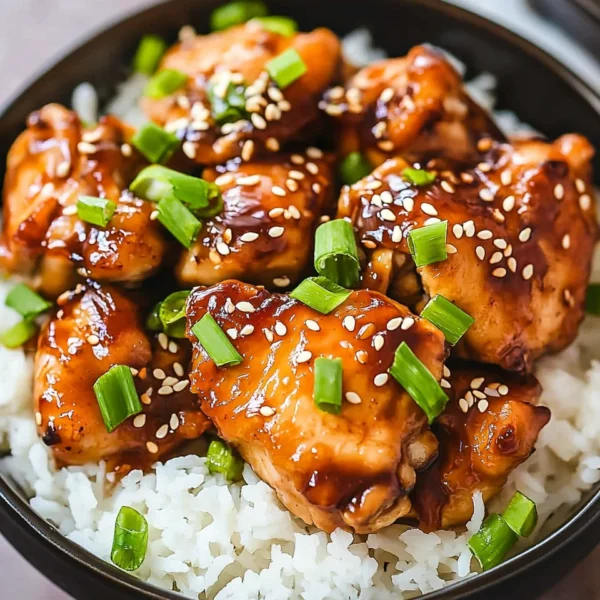 Honey Garlic Slow Cooker Chicken Thighs