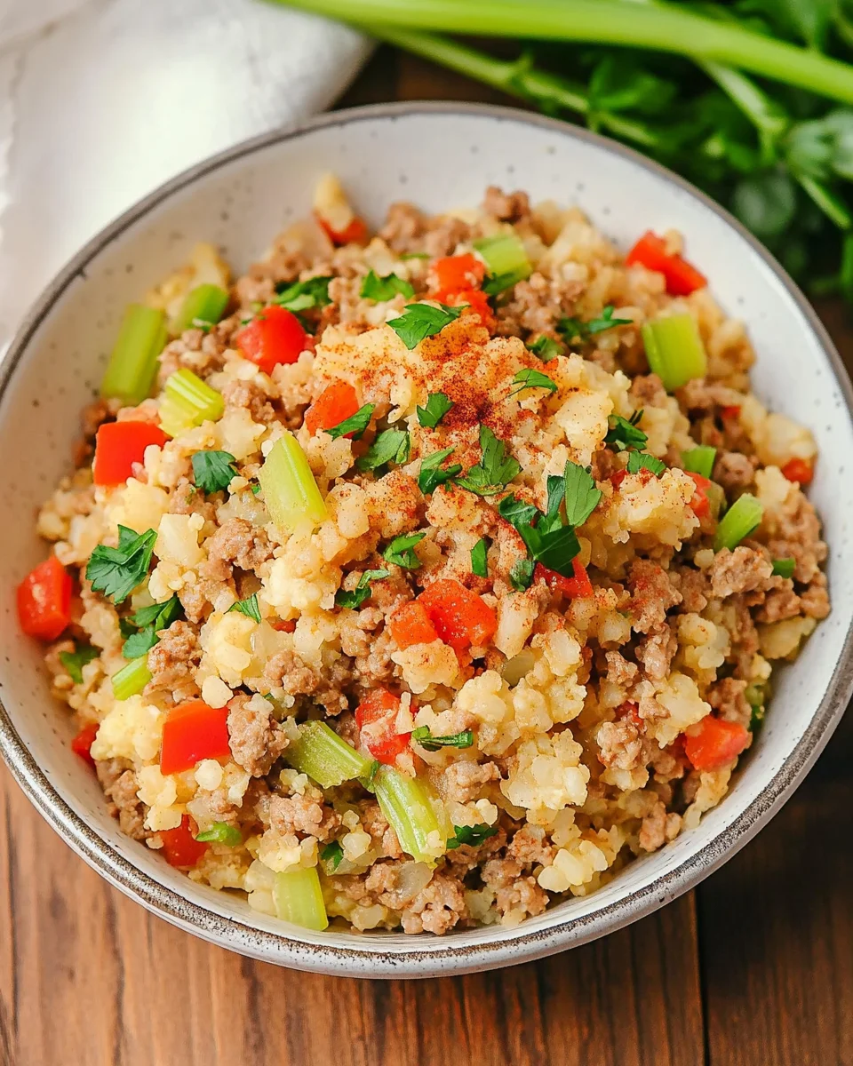 Keto Dirty Cauliflower Rice