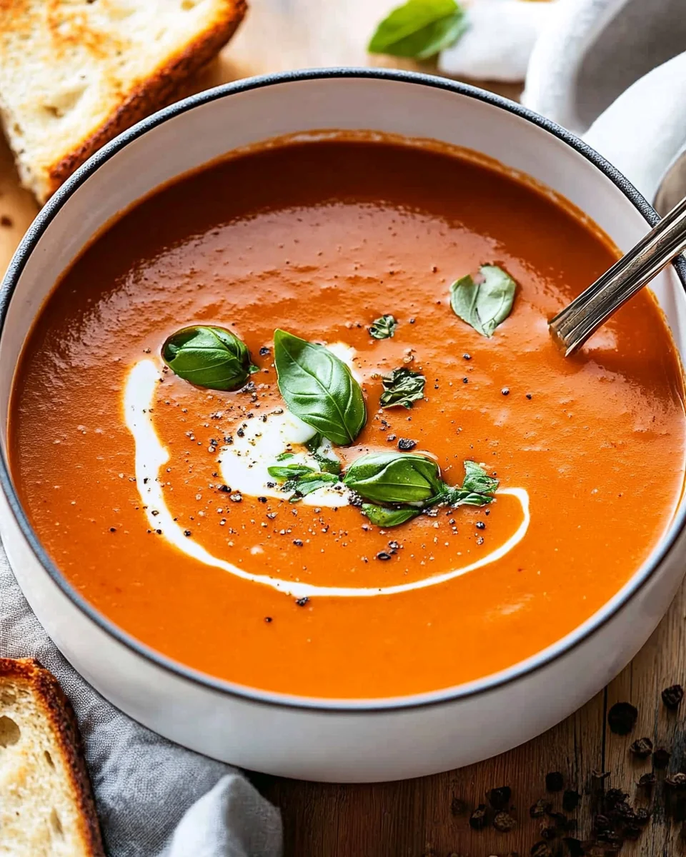 Middle-of-Winter Creamy Tomato Soup (Canned Tomatoes)