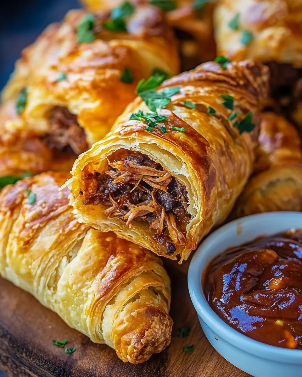 Pulled Pork Pastry Puffs