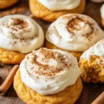 Pumpkin Cookies with Cream Cheese Frosting