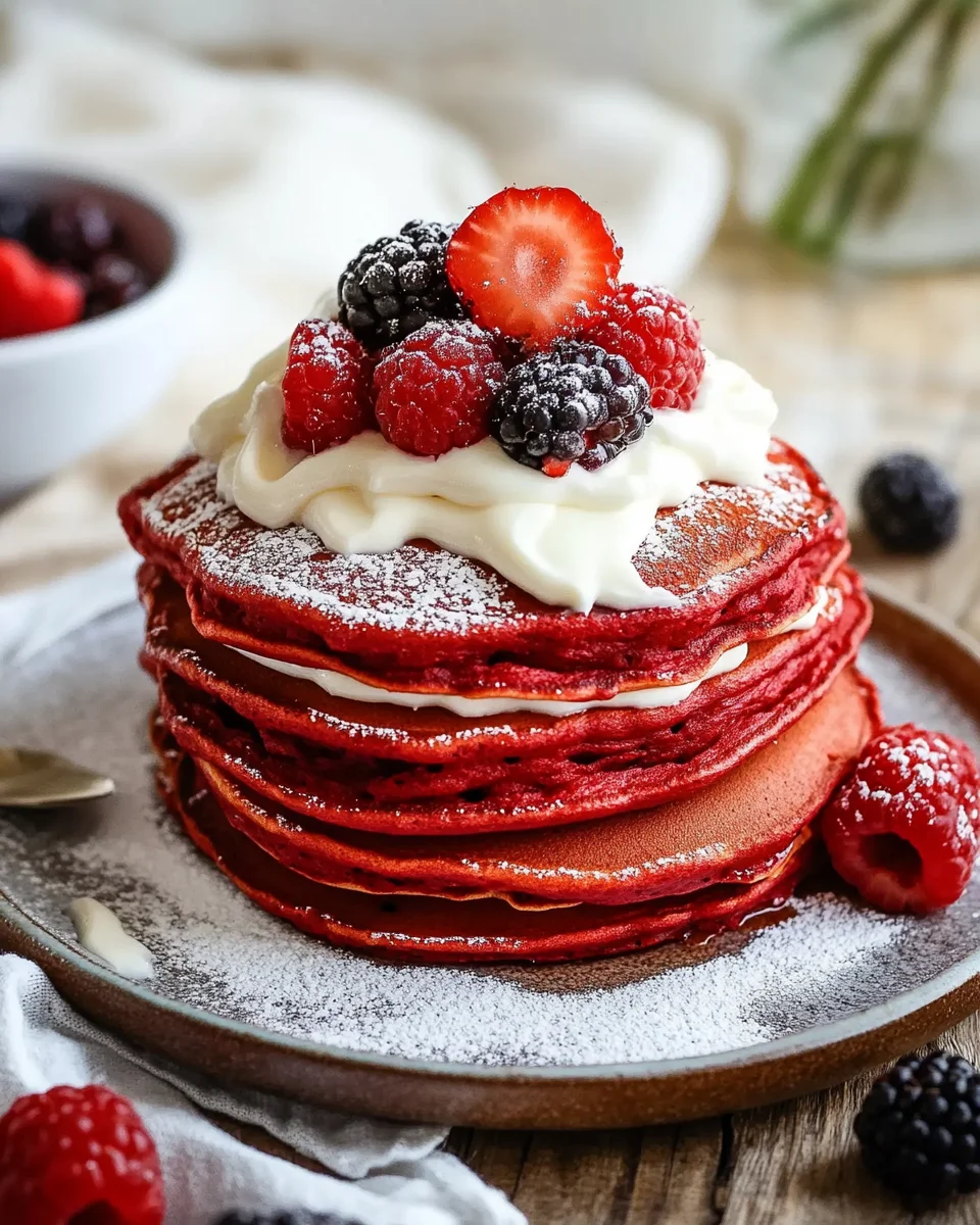 Red Velvet Pancakes 32 Red Velvet Pancakes