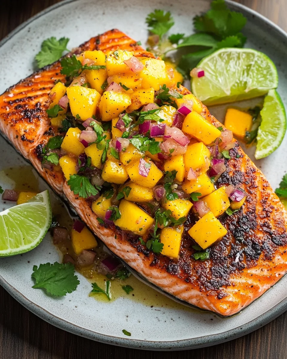 Salmon with Mango Salsa 21 Salmon
