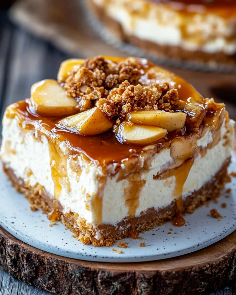 Salted Caramel Apple Pie Cheesecake