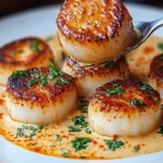 Seared Scallops with Spicy Cajun Cream Sauce