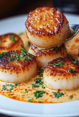 Seared Scallops with Spicy Cajun Cream Sauce