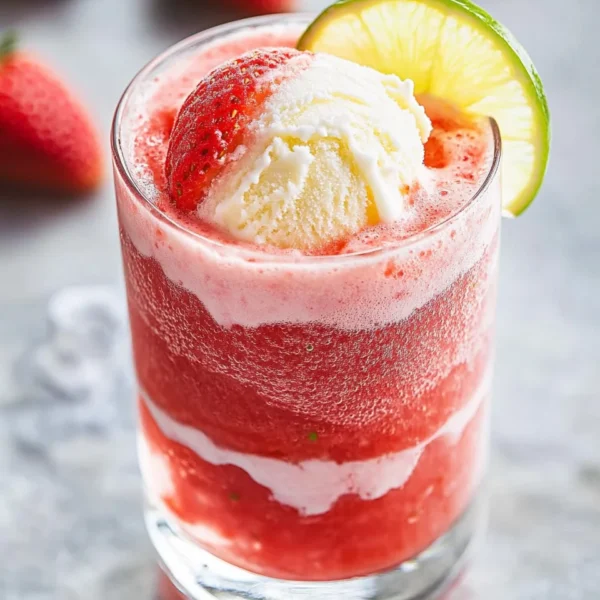 Sparkling Strawberry Float
