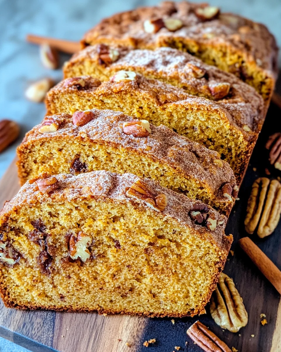 Sweet Sourdough Pumpkin Bread with Cinnamon and Pecans