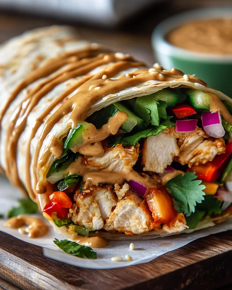 Thai Peanut Chicken Wraps 20 Thai