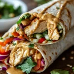 Thai Peanut Chicken Wraps