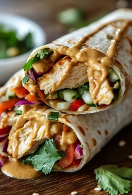 Thai Peanut Chicken Wraps